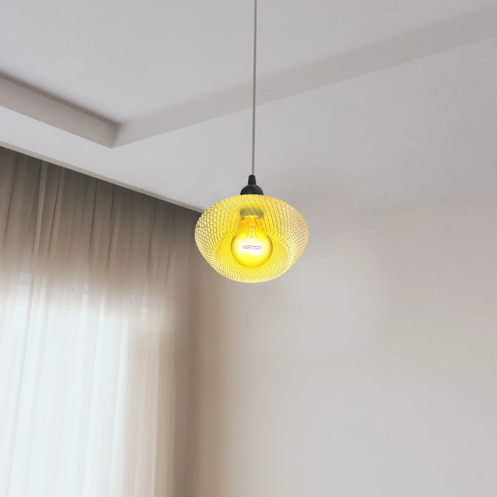 

Retro Iron Lamp Shade Hollow Out Design Metal Pendant Light Cover for Hallway Corridor Restaurant Home Decorative Use