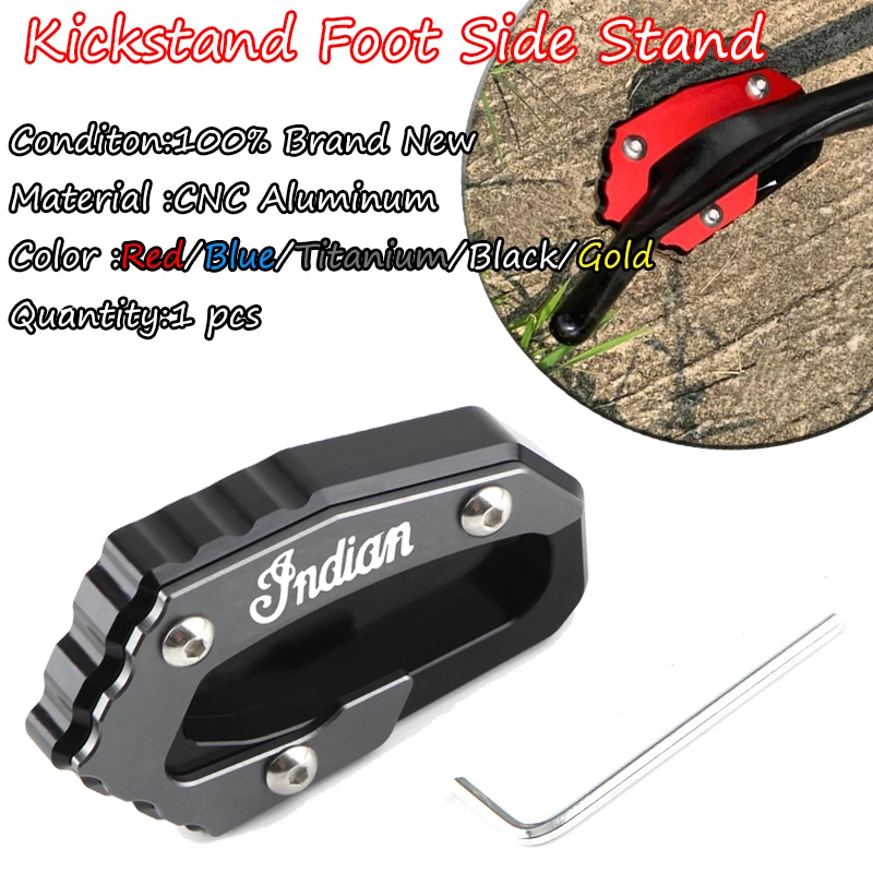 para-indiano-ftr-1200-s-2019-2020-2021-acessorios-da-motocicleta-de-alta-qualidade-kickstand-pe-suporte-lateral-extensao-almofada-placa-suporte