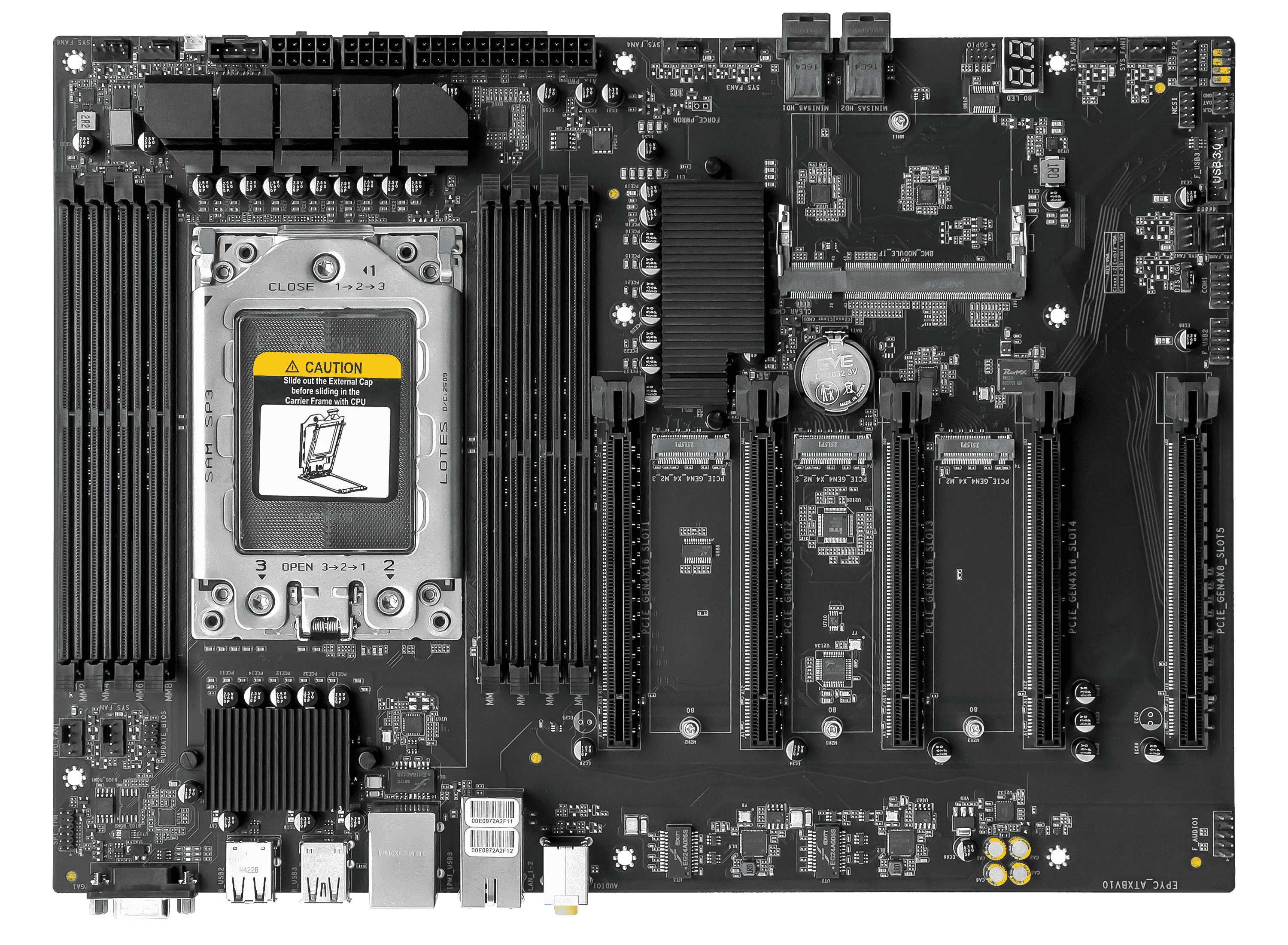 JGINYUE H13 마더보드 세트(BMC IPMI AMD EPYC 7002 7003 시리즈 CPU 키트 포함) 8채널 메모리 최대 2T 4*PCIe X16 듀얼 2.5G 네트워크 썸네일 3