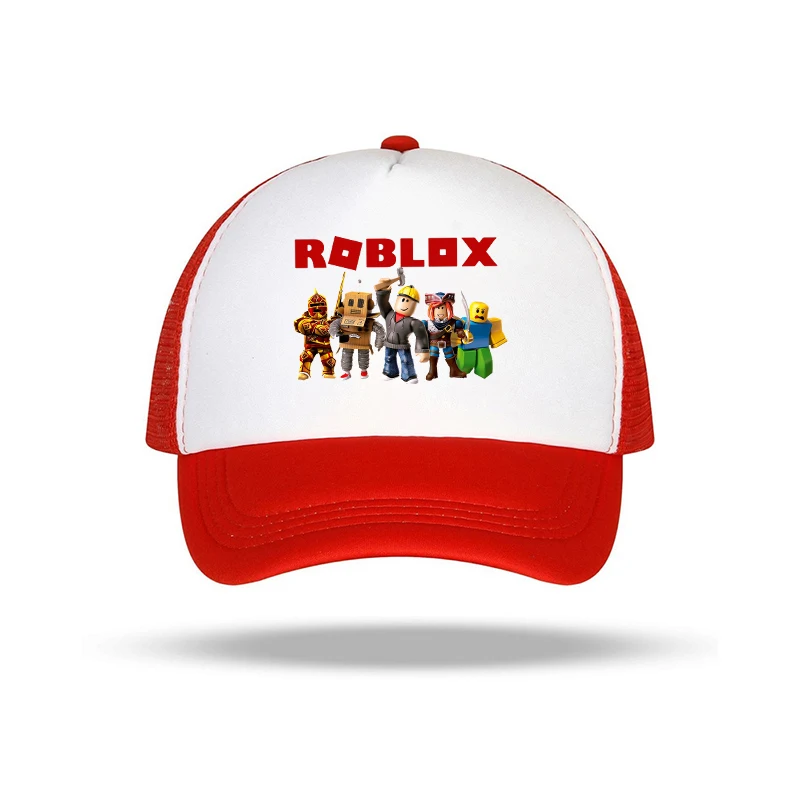 Roblox dziecięca czapka z daszkiem dla dorosłych gra animowana figurka Anime kapelusz z nadrukiem chłopiec dziewczynka lato oddychająca kapelusz