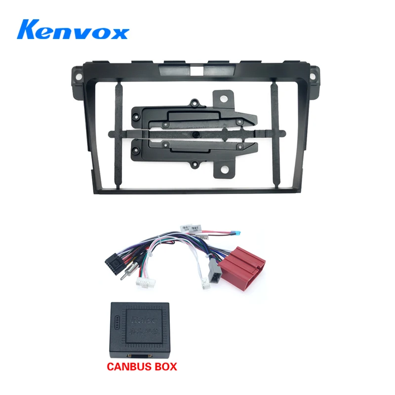 kenvox 9-дюймовый для Mazda CX-7 CX7 2008 2015 Android радио стерео GPS плеер корпус рамка 2 Din панель Fascia Dash Cover провод кабель