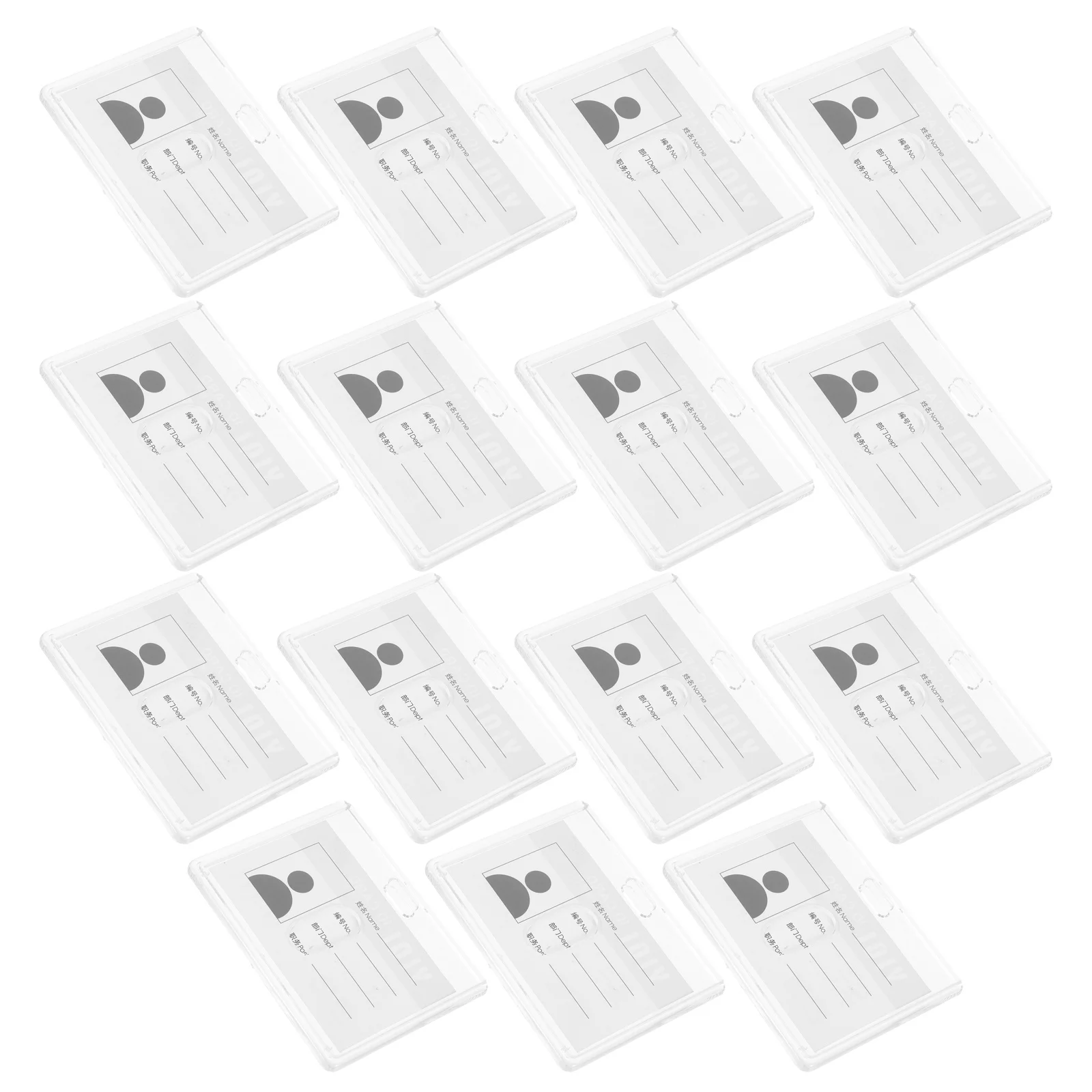 

15Pcs Transparent Id Card Holder Heavy Duty Clear Badge Sleeve Protective Card Cover for Work Student Events Id Badge Sleeve