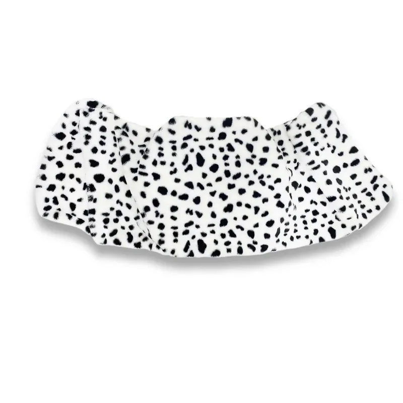 Women's Sexy Leopard Dot Wraps Shawl Cruella Cosplay Accessories Witch Cape Halloween Carnival Evening Runway Party Costume