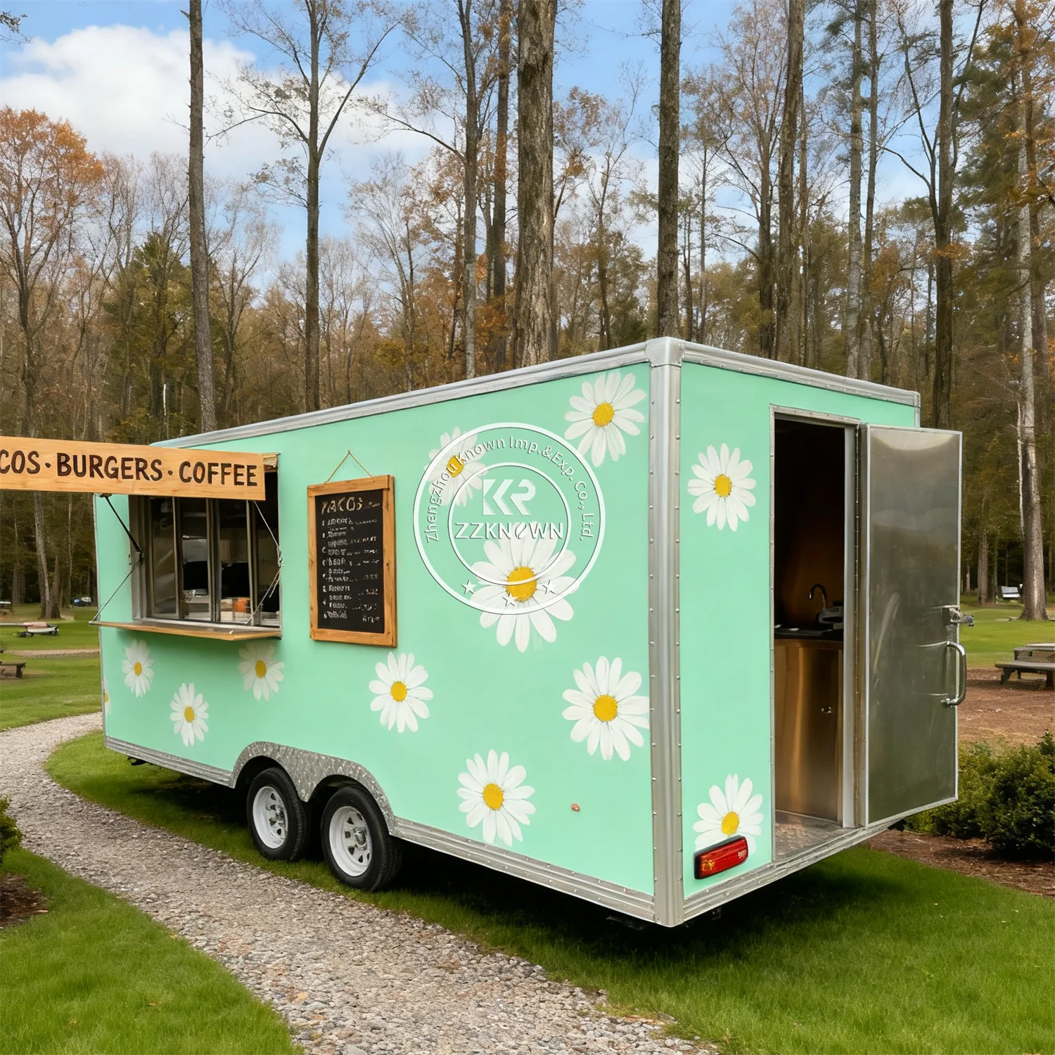 

Mobile Fast Food Truck Fully Equipped Custom Snack Ice Cream Cart Concession Fast Food Trailer With Full Kitchen