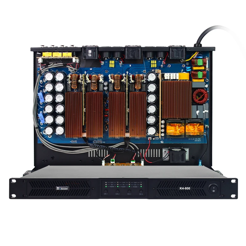 K4-800 4 canais x 800 watts 1u amplificador profissional de palco digital portátil classe D