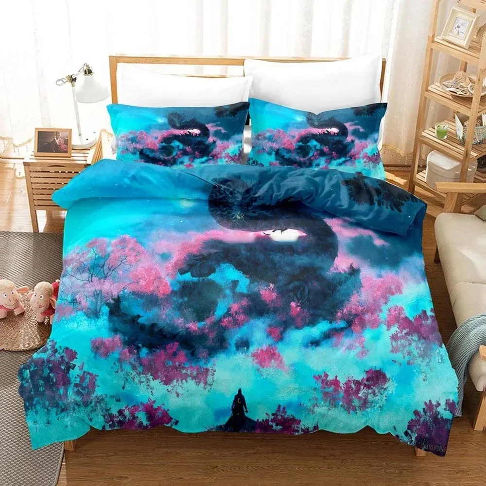 

3D Printed Sekiro Anime Game Bedding Set Bedroom Soft Modern Bedspreads Comefortable Kids Duvet Cover Quilt Cover And Pillowcase