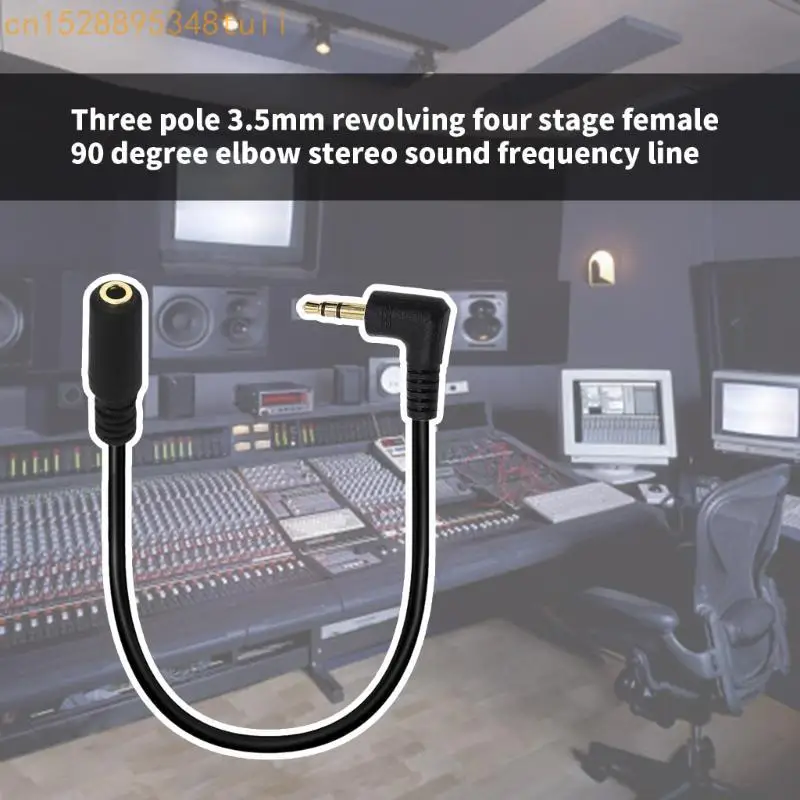 Y4QF直角3.5mmオーディオアダプターケーブルヘッドセット拡張ケーブル交換