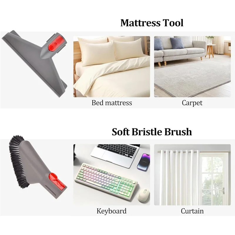 

【КОД】Для Dyson V15 V12 V11 V10 V7 V8 Беспроводной пылесос Сменная щетка Инструменты Набор насадок Комплект аксессуаров