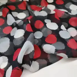 On Sale Chiffon Dot Fabric Cosplay 75D Thin Sewing Wedding Costume DIY Tissue