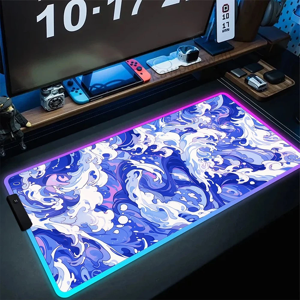 

RGB Cloud Mouse Pads Japanese Dragon Gaming Mousepads Large Mousepad Csgo Gamer Rubber Mat Deskpad Company Long Desk Mats XXL