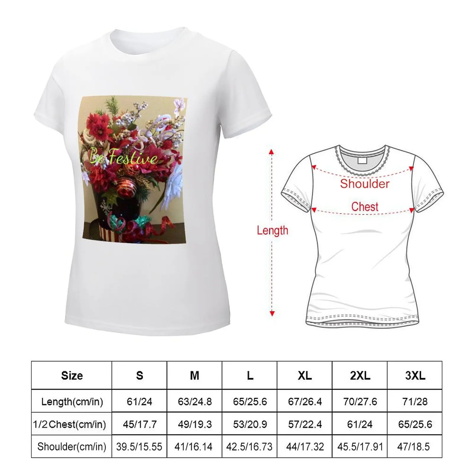 Be Festive Bouquet T-shirt anime clothes kawaii clothes cotton t shirts Women