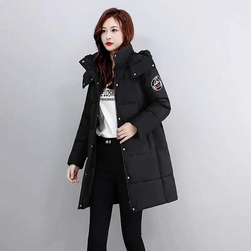 

Winter White Duck Down Jackets For Female 2023 New Hooded Down Coat Long Oversize Parkas Outwear Thicken Women's Clothing Top