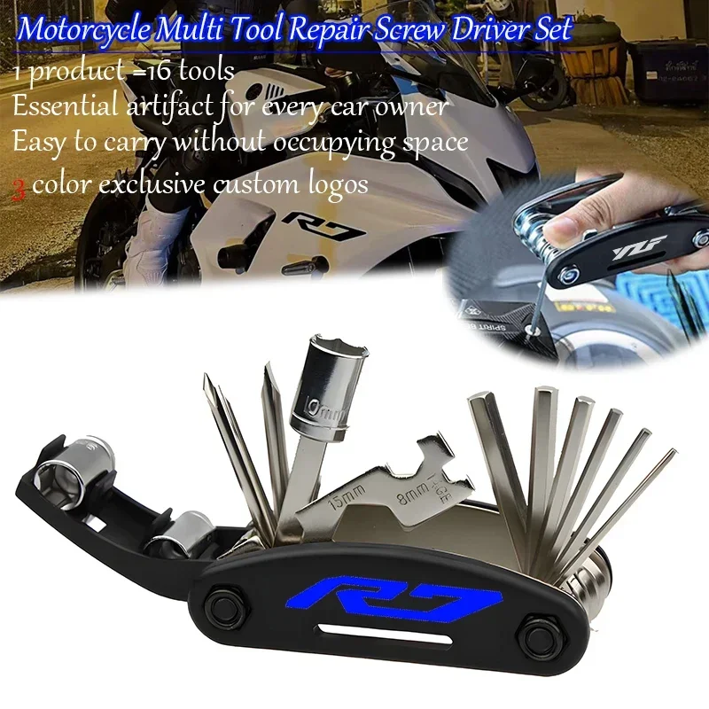 Motorcycle CNC Multi Tool Repair Screw Driver Set Fit For YZF-R7 YZF R7