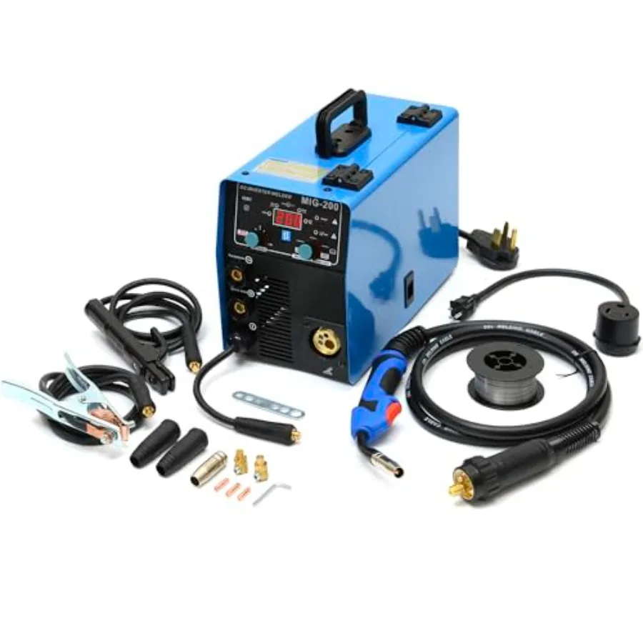 

200A 4-in-1 Multi-Process Welder for Workshop Use Aluminum Alloy Housing Black/Gray IGBT Inverter with Dual Voltage Support