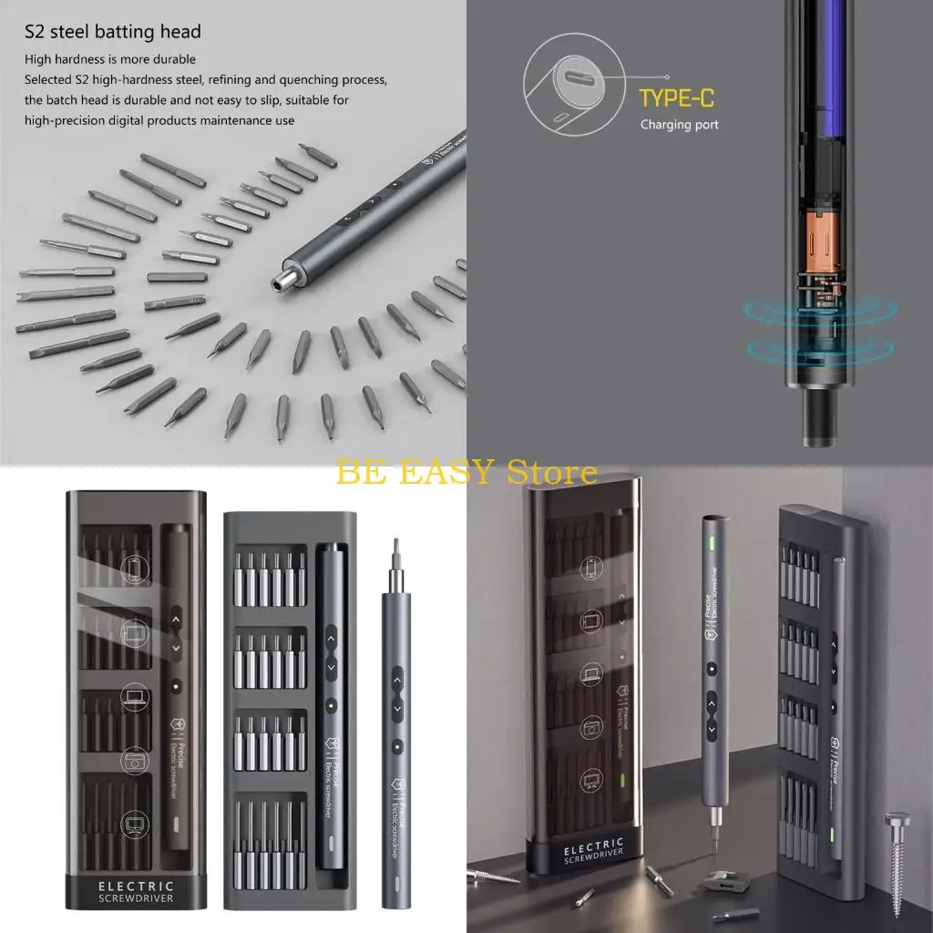 

E28F Screwdriver Set, 51 in 1 Small Screwdrivers with Bits, LED Display,for Repairing Eyeglass Phone Watch