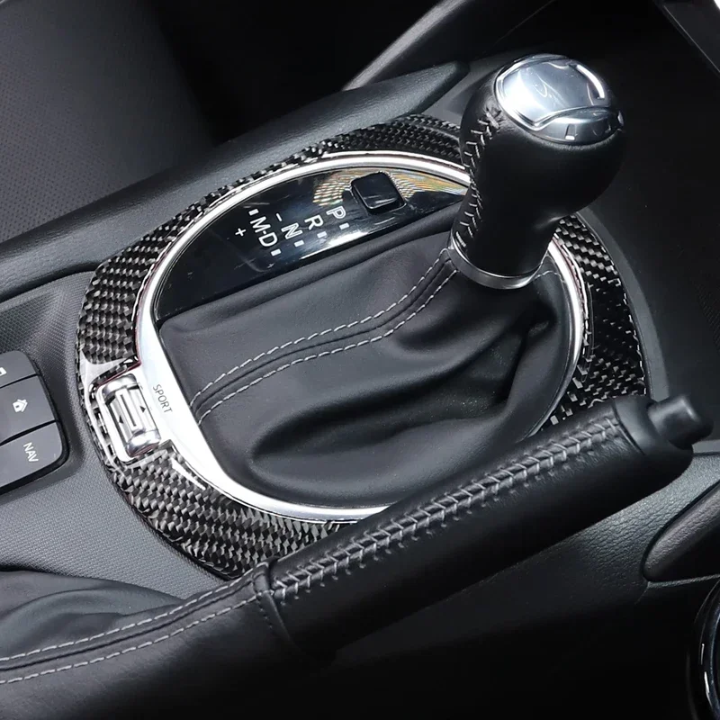 

1Pcs soft carbon fiber For 2016-2025+ Mazda MX-5 car central control gear panel frame cover sticker car protection accessories