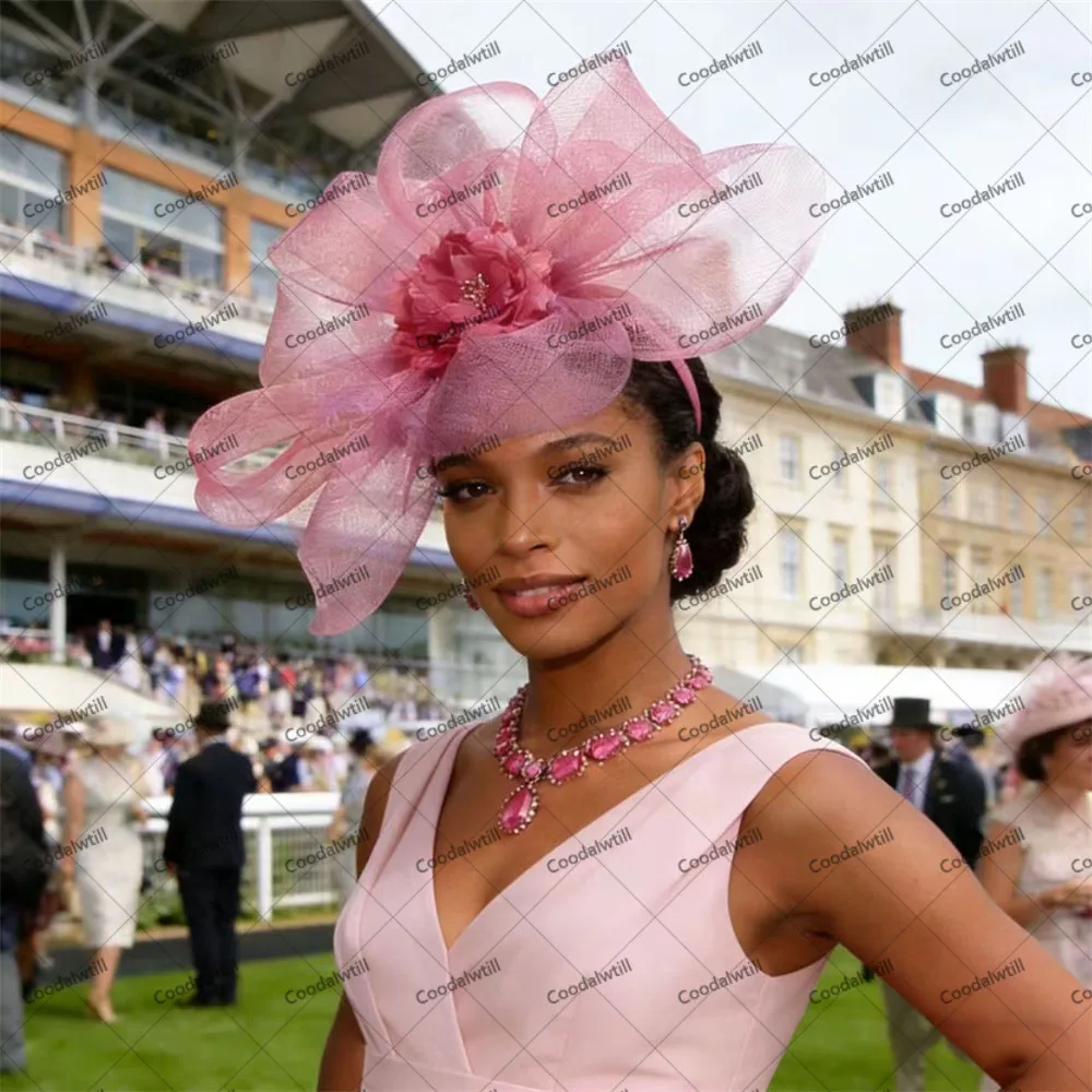Chic Race Wedding Veils Fascinator Hat Ladies Cocktail Race Headwear Bride Chic Pillbox Headpiece Event Party Hair Accessories