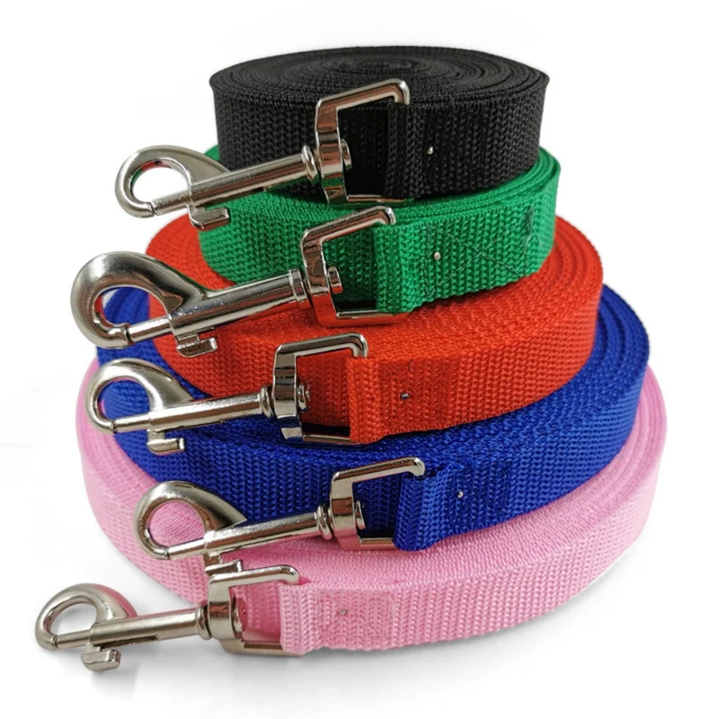 Nylon Dog Training Leashes Walking Pet Leash Long Lanyard Traction Rope for Small Medium Large Dogs 15/20/30/50/100ft