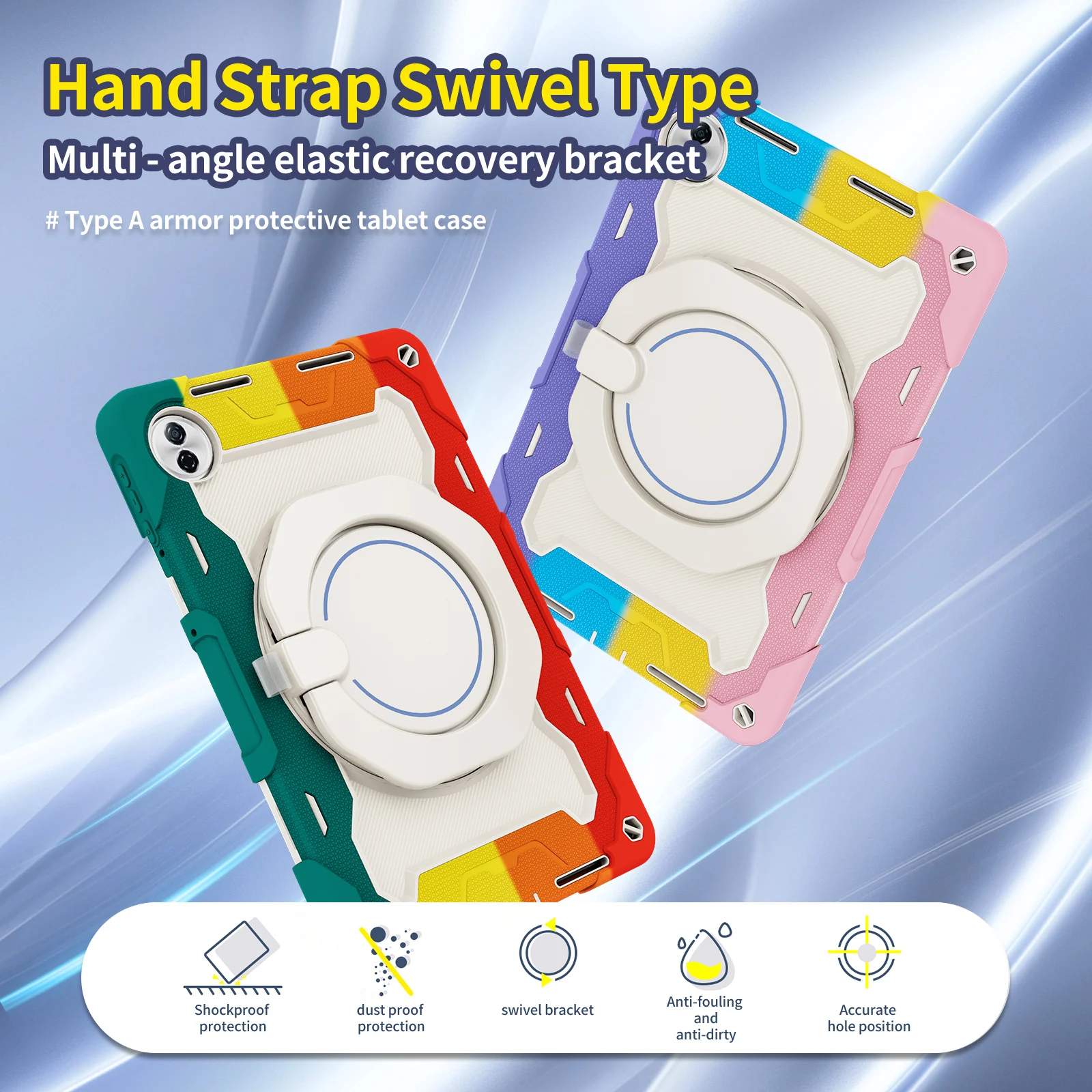 Capa resistente universal para huawei honor pad x9a x9 pro 2025, 11.5 polegadas, suporte giratório 360, alça, armadura, capa à prova de choque