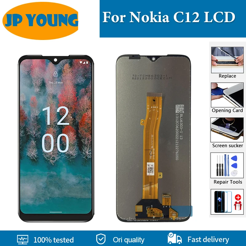 

6.3" Original For Nokia C12 LCD Display Touch Screen Digitizer Assembly Parts For Nokia C12 Display LCD Screen Replacement