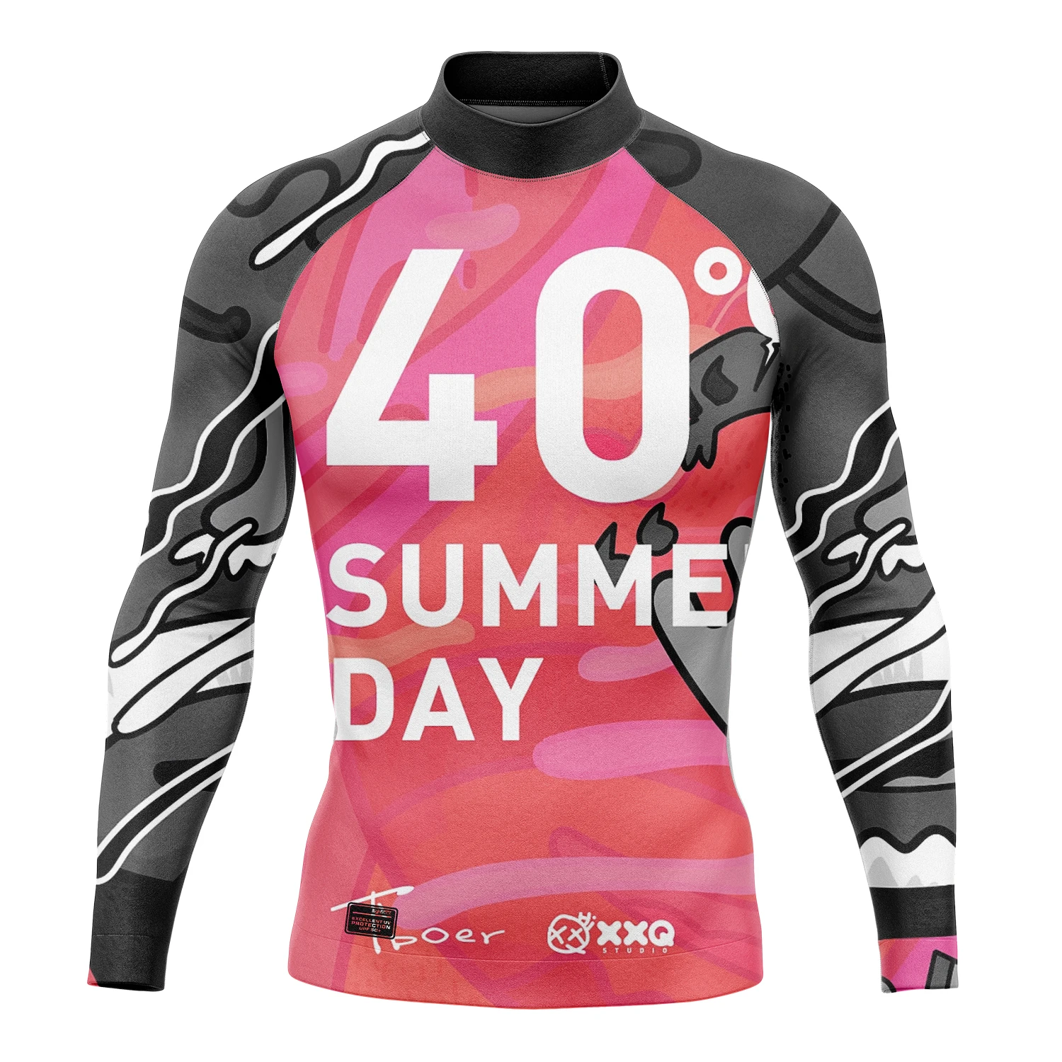 New Designs Men\'s Long Sleeve Surfing Shirt Summer Time Rashguard UV Protection Swimwear UPF Diving Gym Clothes