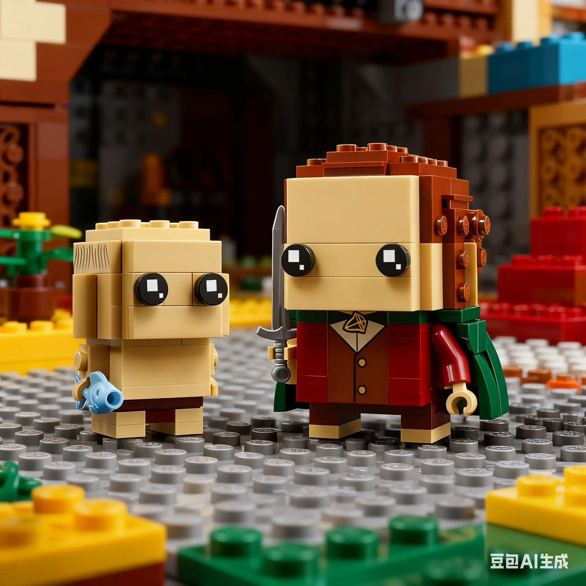 ตัวต่อเลโก้ ซีรีส์หัวเหลี่ยม 40630 โฟรโด้และกอลลัม ตัวต่อของเล่นเด็ก ของขวัญ