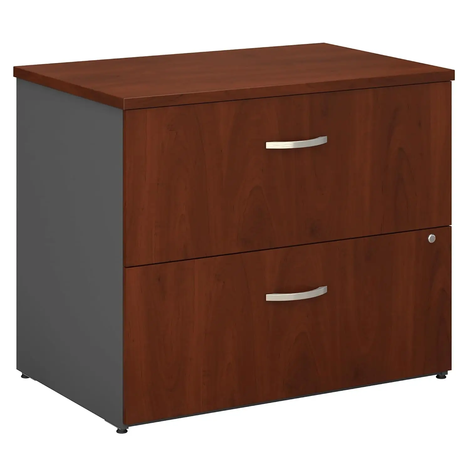 Bush Business Furniture Series C 2 Drawer Lateral File Cabinet in Hansen Cherry, Locking Document Storage for Home or Profession