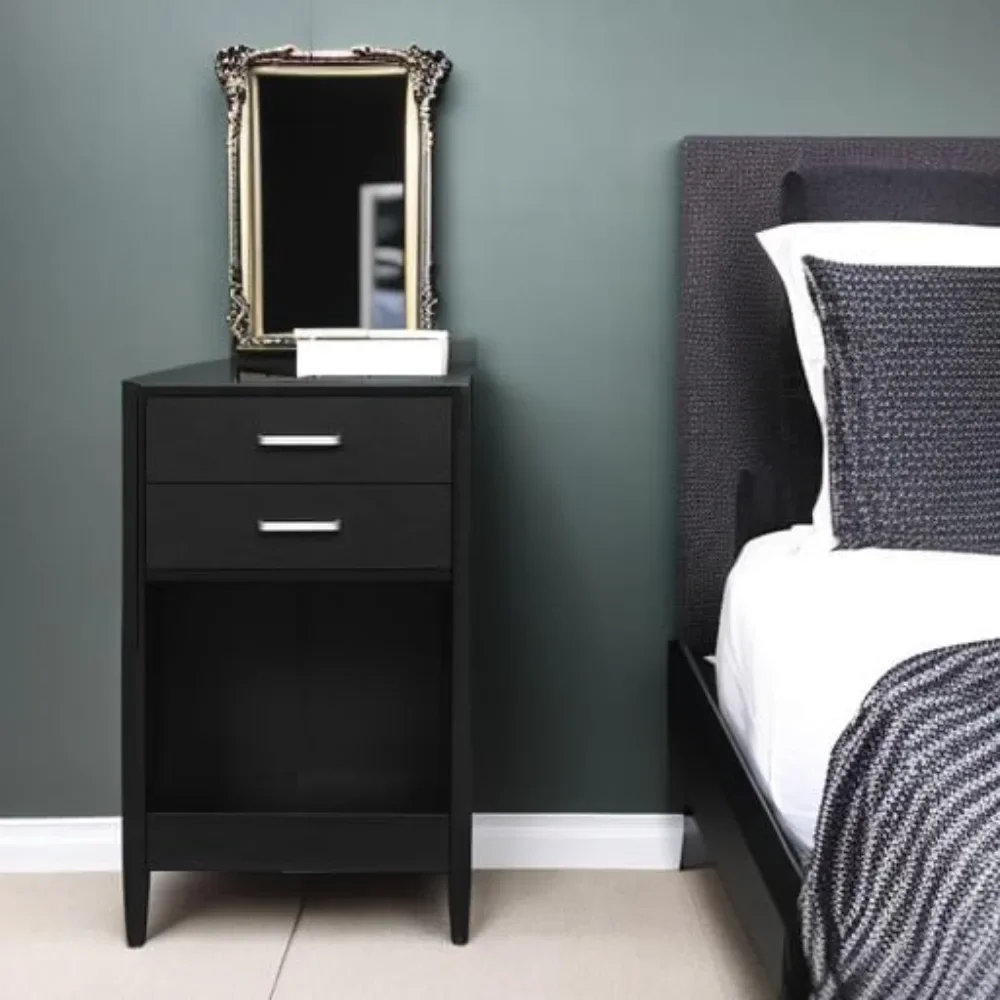 

Set of 2 Nightstands – Bedside Tables with Charging Station & Drawers | Modern Bedroom Stands with Storage