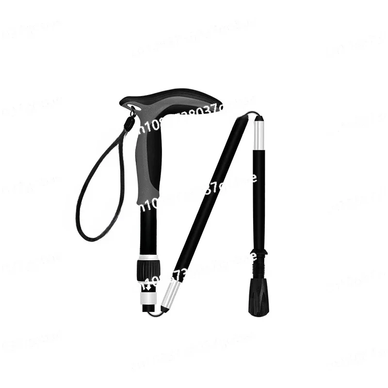 

Curved Handle Carbon Fiber Climbing Stick, Ultra Short Telescopic 99% Carbon Folding Stick, Elderly Walking Stick