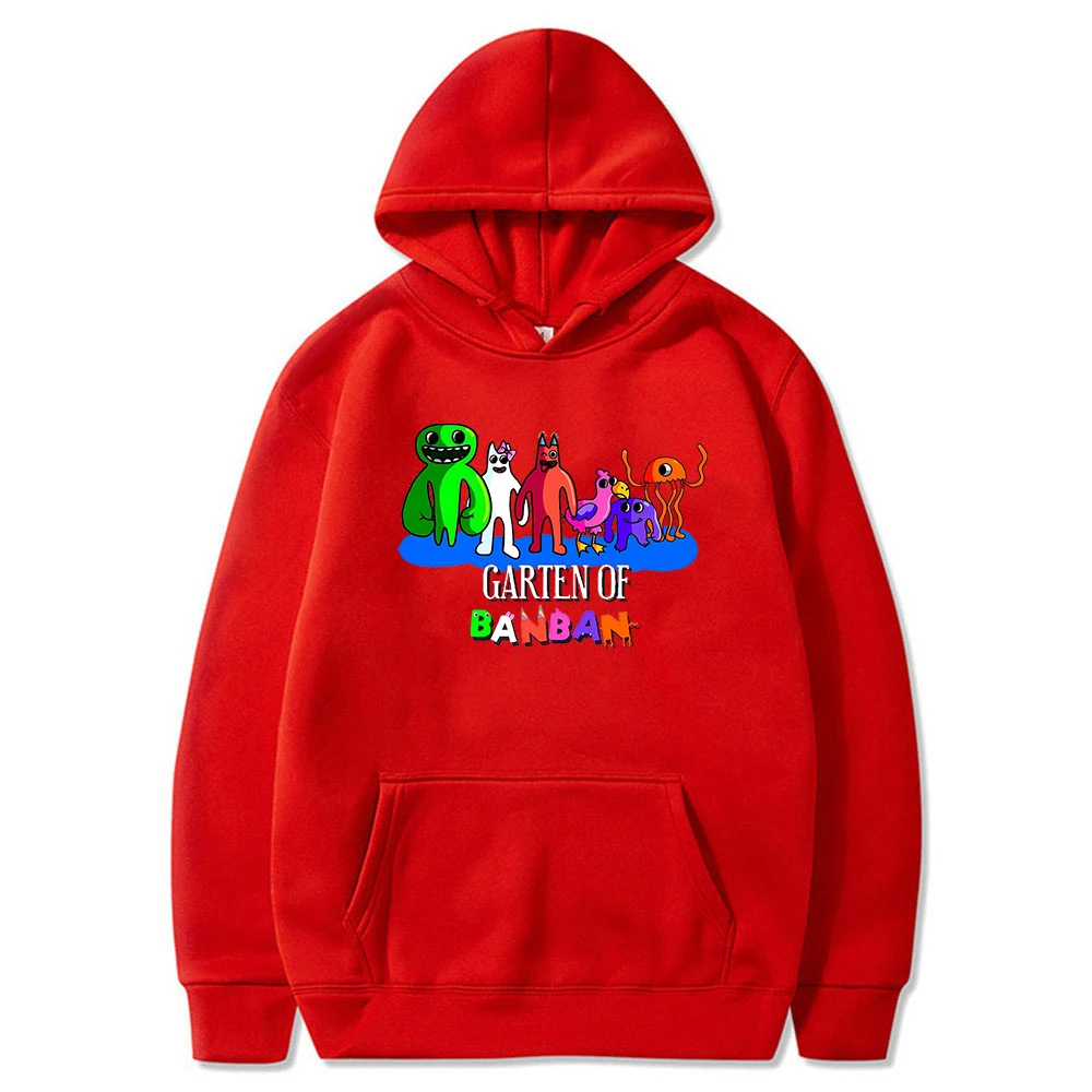 Garten of Banban 2024 Cartoon Game Hoodie Unisex Lange Mouw Mannen Vrouwen Capuchon Harajuku Streetwear Grappige Kleding