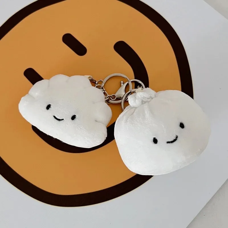 Creative Cute Dumpling Plush Keyboard Female Creative Cute Little Doll Soft Stuffed Plush Keychain Pendant Kids Backpack Gift