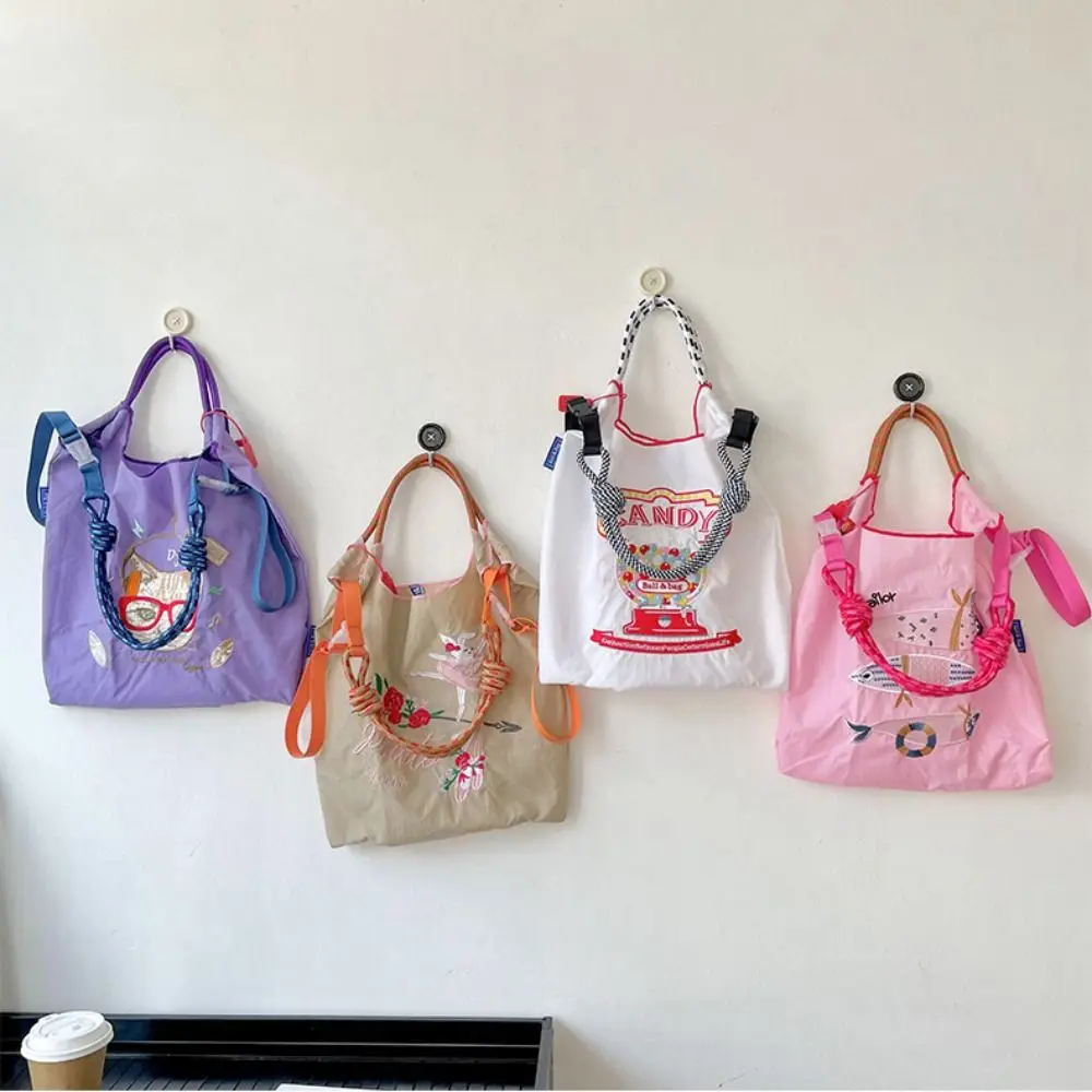 

Knitted Small Bag Extension Belt Wrist Bag Colorful Pull Button Case Shoulder Strap Korean Fashion Bag