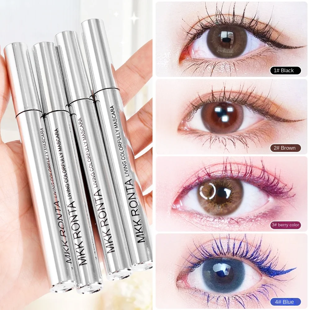 Nouveau Mascara coloré imperméable à l'eau bouclés Volume longueur Mascara effet étendu maquillage liquide cils Mascara pour maquillage des yeux
