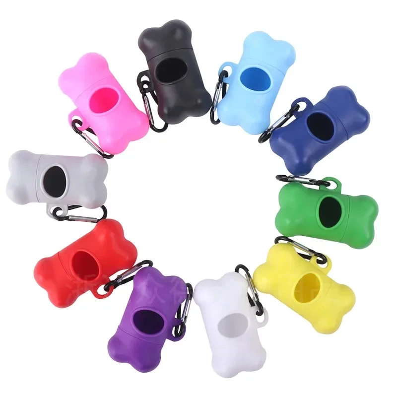 1/3pcs Bone Shaped Bag Dispenser Disposable Pet Dog Waste Bag Holder Plastic Garbage Bag Case Carrier Disposal Poop Dispenser