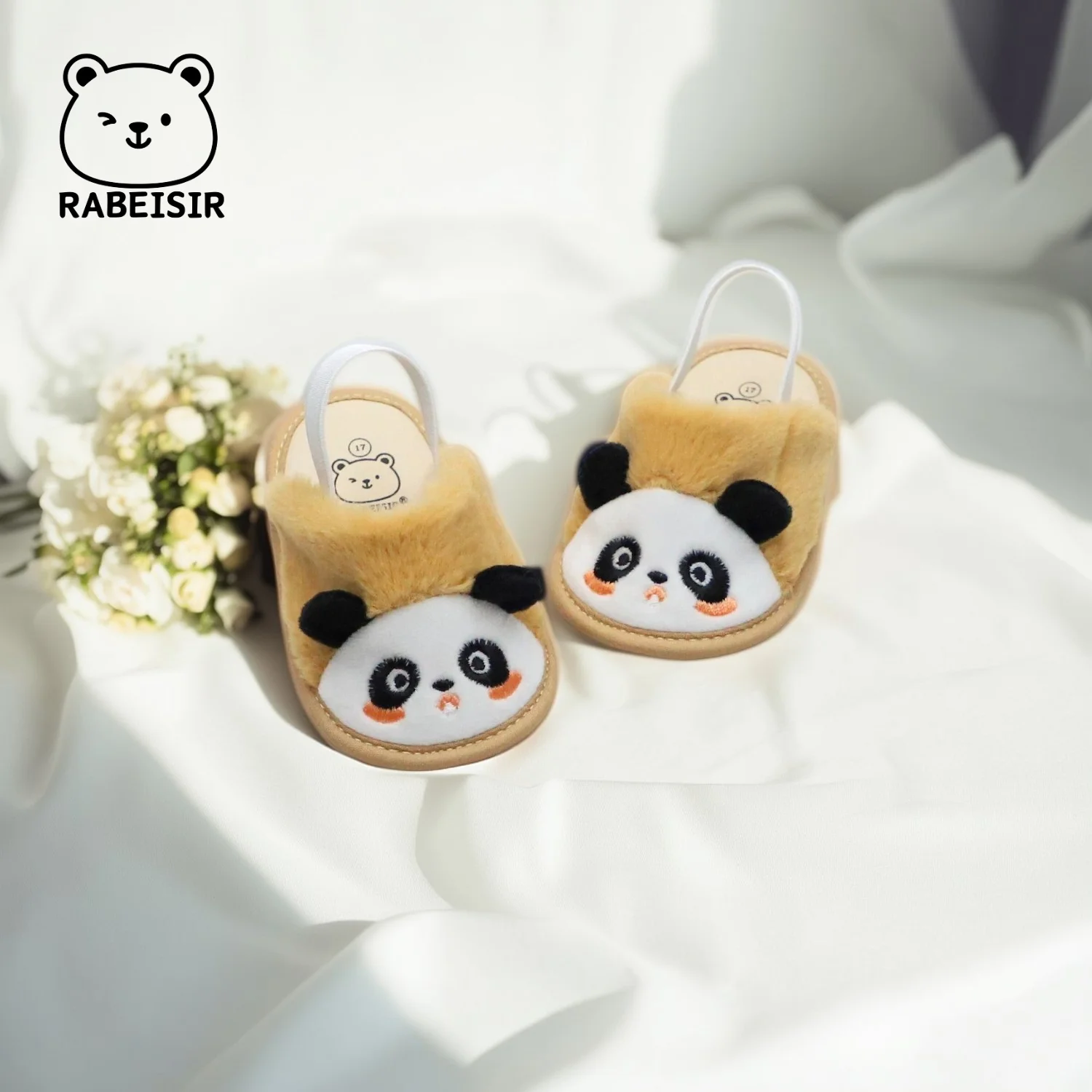 

RABEISIR baby slippers, baby walking shoes, boys and girls' home shoes, 6-12-18 months, indoor anti slip and breathable