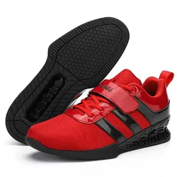 Balance Shoes Strength Weightlifting Shoes 3cm Popular Men's Weightlifting Shoes Hook and Loop Gym Comprehensive Training Shoes