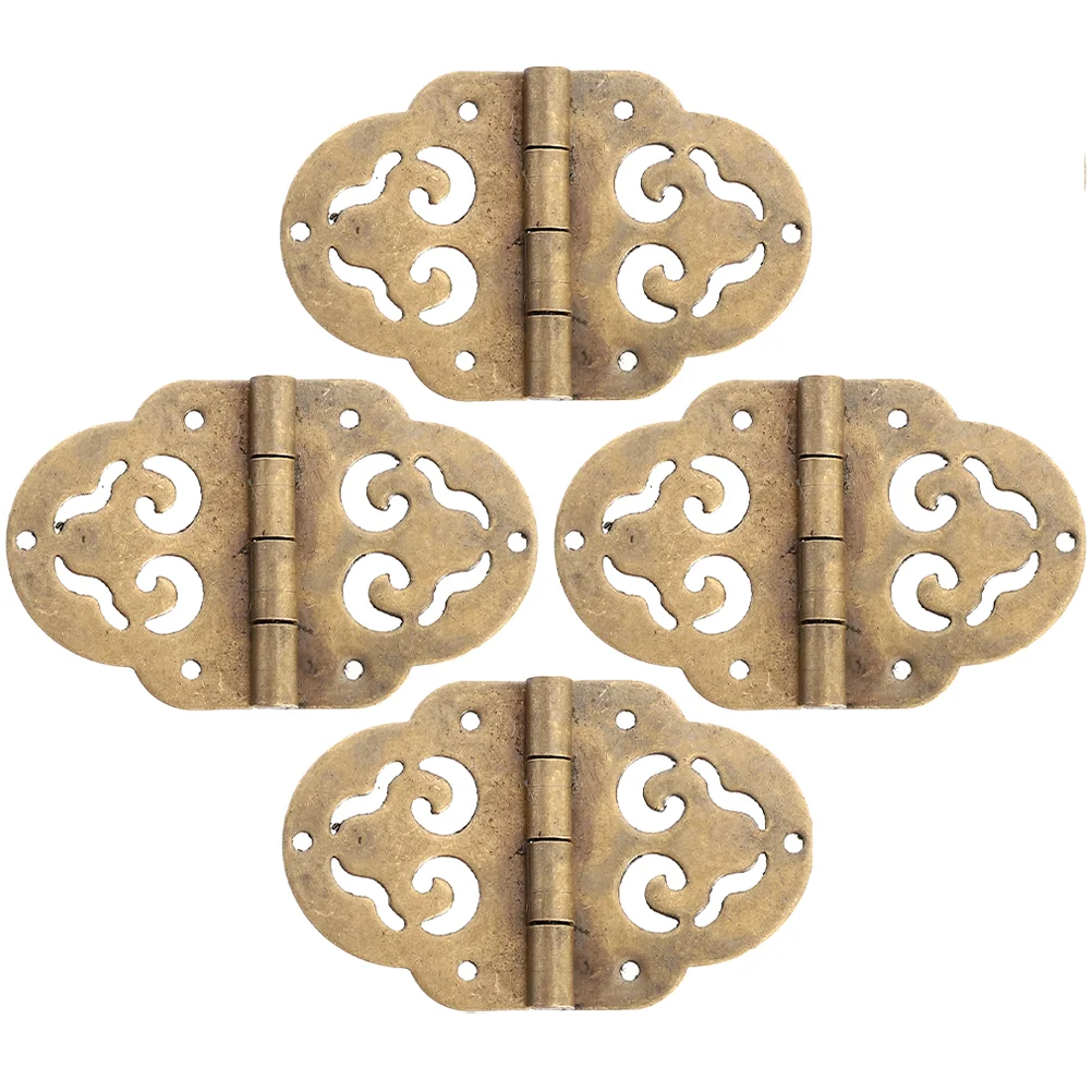 

4 Pcs Hardware Gift Box Hinge Kitchen Cabinet Hinges Copper Ming and Qing Small for Crafts