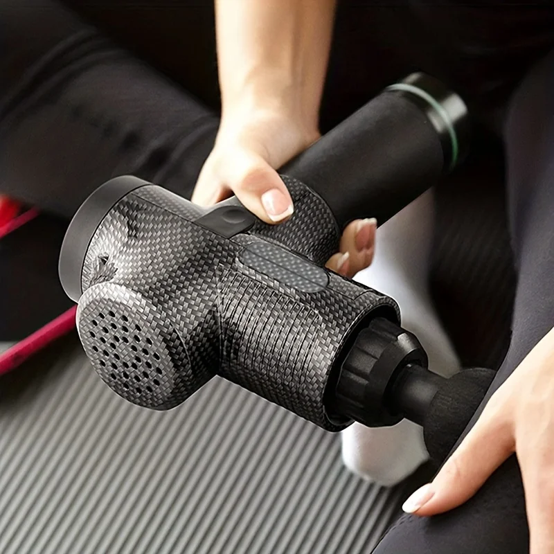 30 Speed Electric Massage Gun Fascia Muscle Massager Low Noise Rechargeable for Body Neck Shoulder Back Fitness