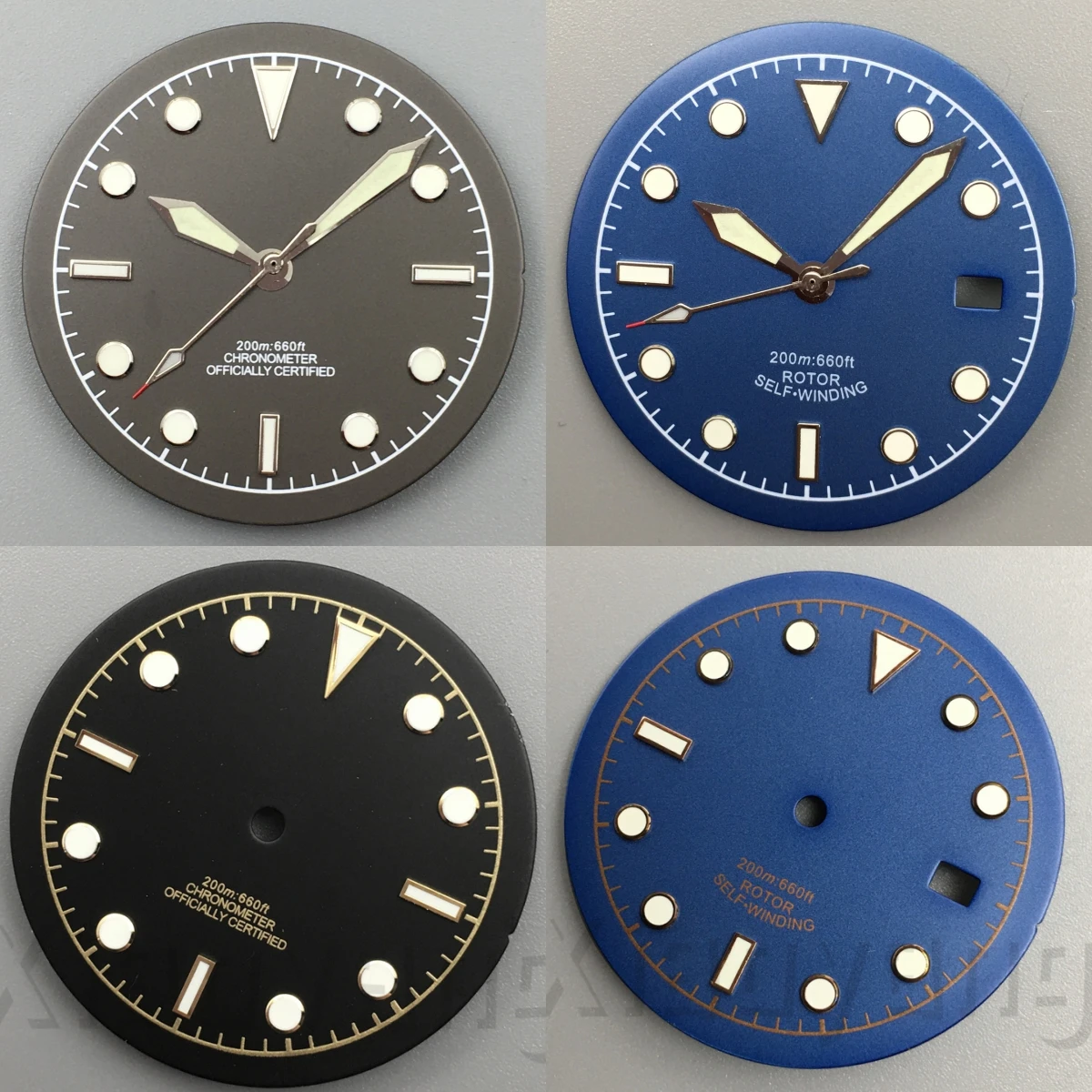 

33,5 мм, черный, серый, зеленый, синий циферблат для часов с ручным набором, зеленое светящееся окошко даты, подходит для механизма NH35, запасные части для мужских часов