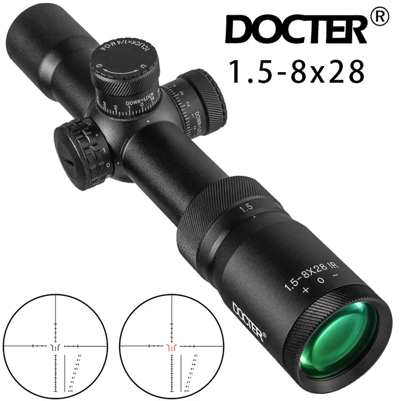 1.5-8X28 IR Hunting Air Rifle Scope Wire Rangefinder Reticle Mil Dot Reticle Riflescope Tactical Optical Sights Waterproof