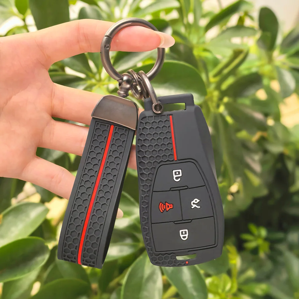 For Baic x55 x35 x75 ii evo 5 Beijing bj40 bj80 u7 x7 Keychain Car Silicone Car Key Case Cover Holder