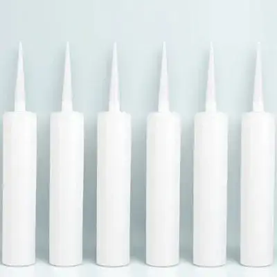 6 個のガラス接着剤空のチューブプラスチックコーキングチューブシーラント接着剤用詰め替え可能なユニバーサルラテックスコーキングツールクイックアプリケーション