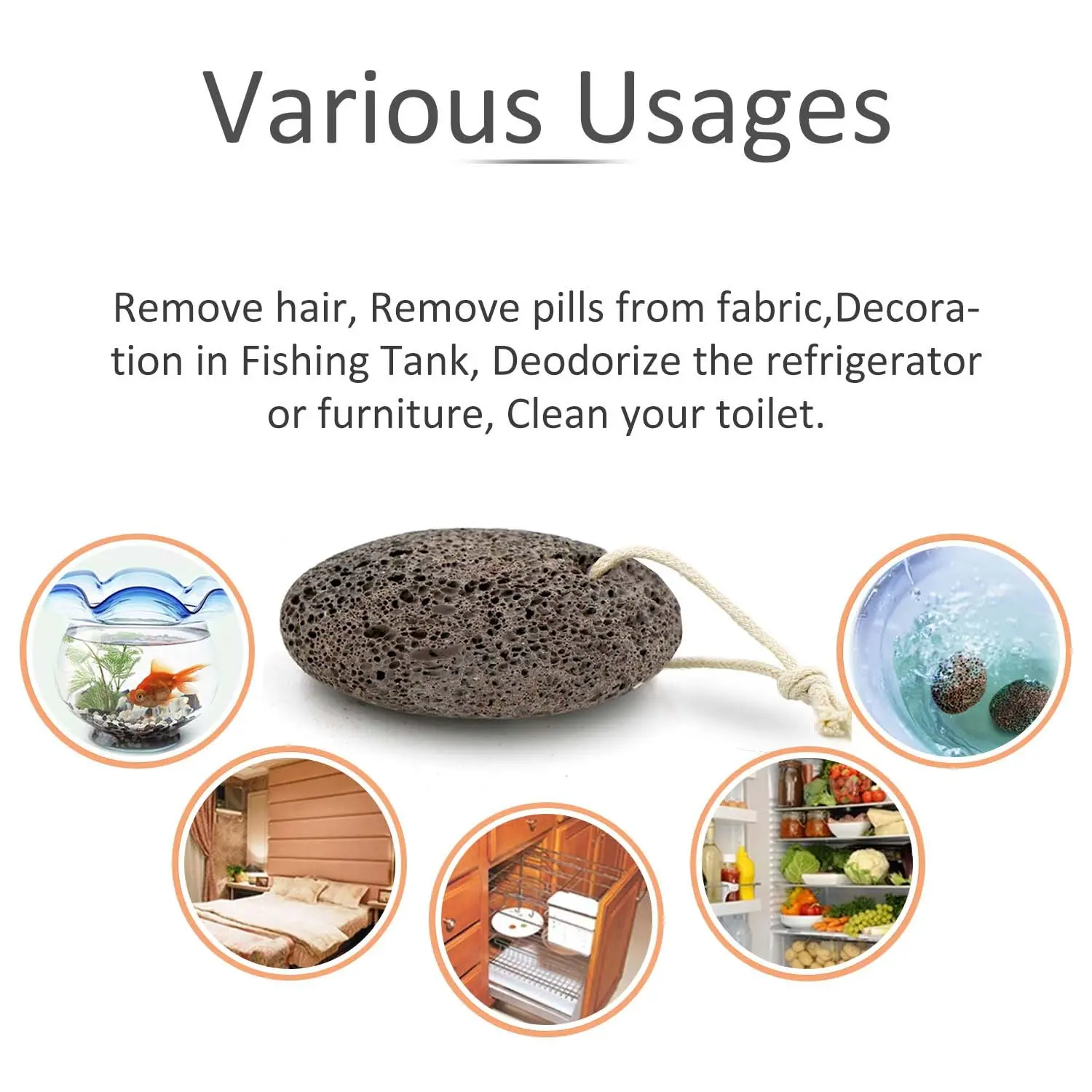 A39M Lava Pumice Stone For Foot Scrubber, Foot Pumice To Remove Dead Skin (Random Color And Shape)