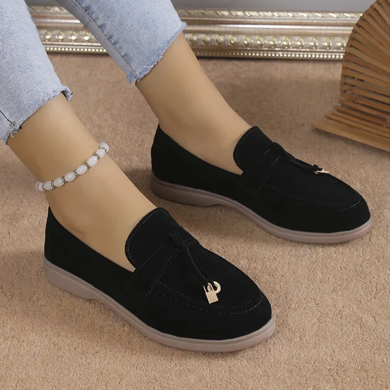 Casual Plus Size 43 Flats Shoes for Women New Comfortable for Work Women Shoes Breathable Loafers Zapatos De Mujer 2024