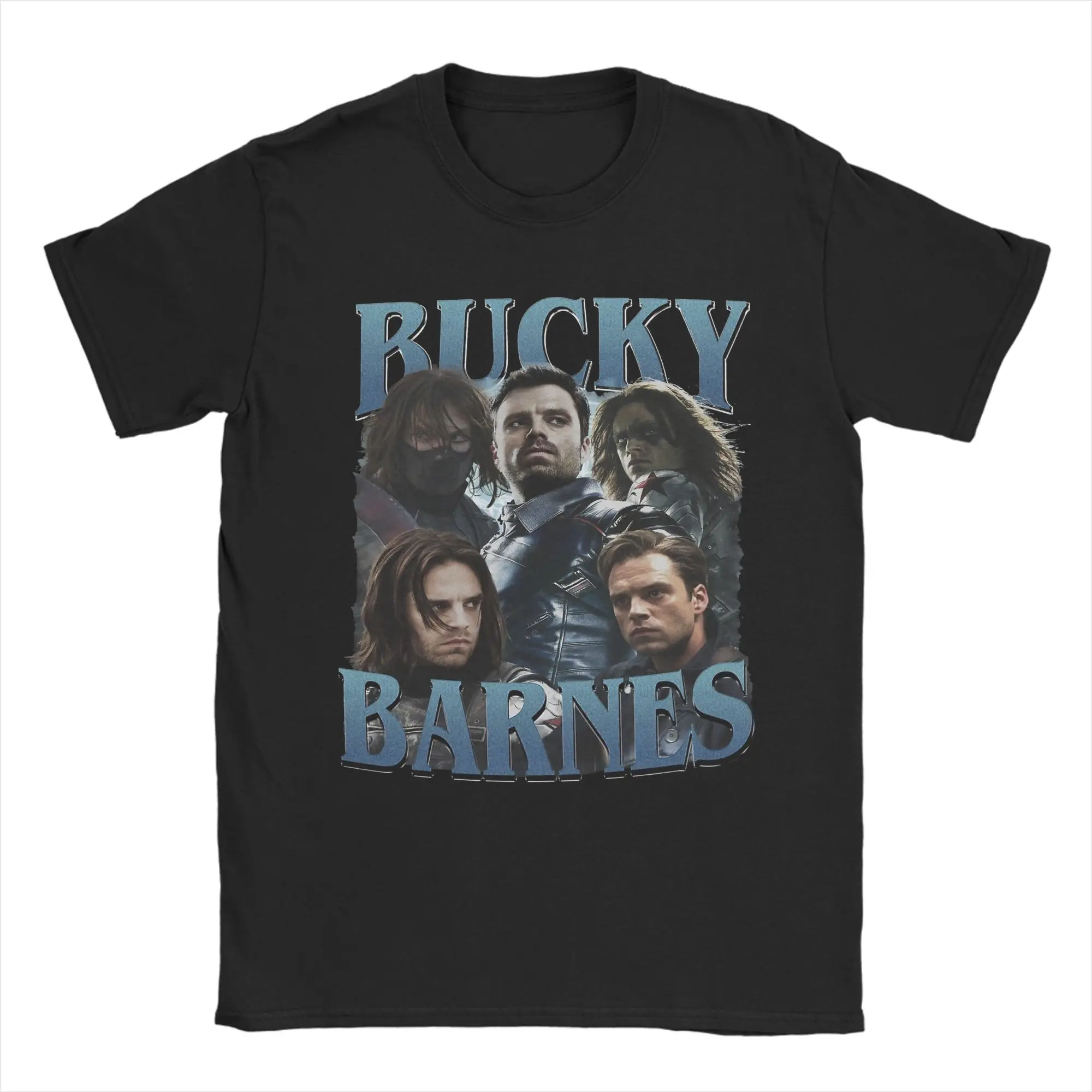 Bucky Barnes Thunderbolts Winter Soldier Sebastian Stan  T-Shirt Men's Cotton Clothes Casual O-neck Short Sleeve