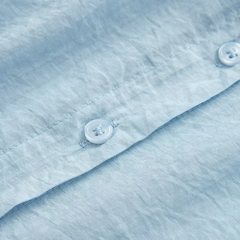 قميص نسائي بلايز امرأة 2025 قمة أنيقة خمر قمصان قصيرة الأكمام الإناث الدنيم بلوزة سوداء بيضاء الصيف تخفيف