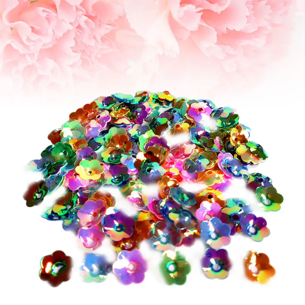 100G 6Mm Plum Flower Loose Sequins for DIY Crafts Scrapbooking Decoupage Wedding Cards Art Projects Sequin Art Craft