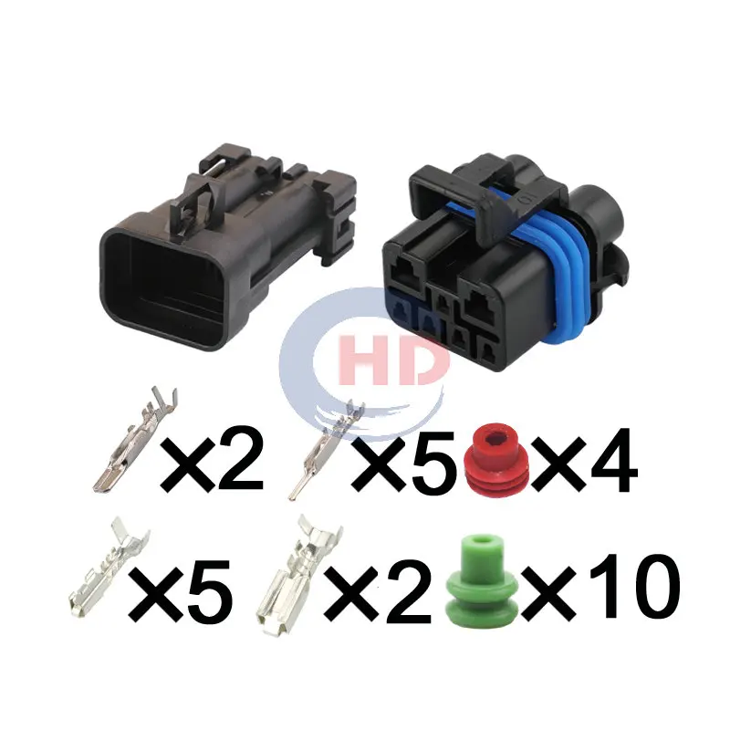 1-20 sets 7Pin 1.5/2.8 Series Waterproof Sealed Wire Harness Socket Assembly 12052200 12059472