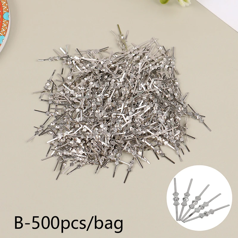 500pcs/bag 25mm Metal Butterfly Buckles Bowtie Connectors Pins For Crystal Prism Beads Chandelier Pendant Lighting Parts