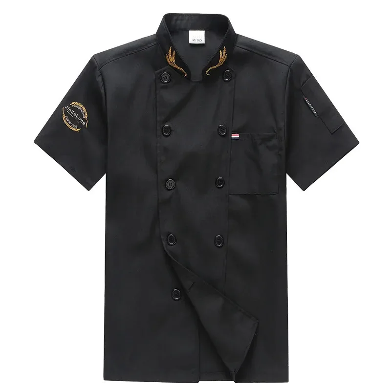 Men's Short-sleeved Summer Clothes Hotel Restaurant Canteen Baking Pastry Kitchen Chef Clothes